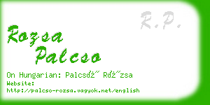 rozsa palcso business card